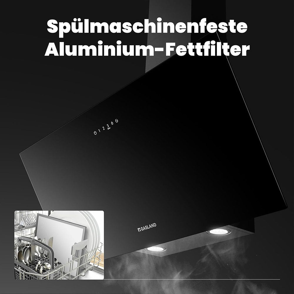 GASLAND 90 cm Wand-Dunstabzugshaube Schwarze