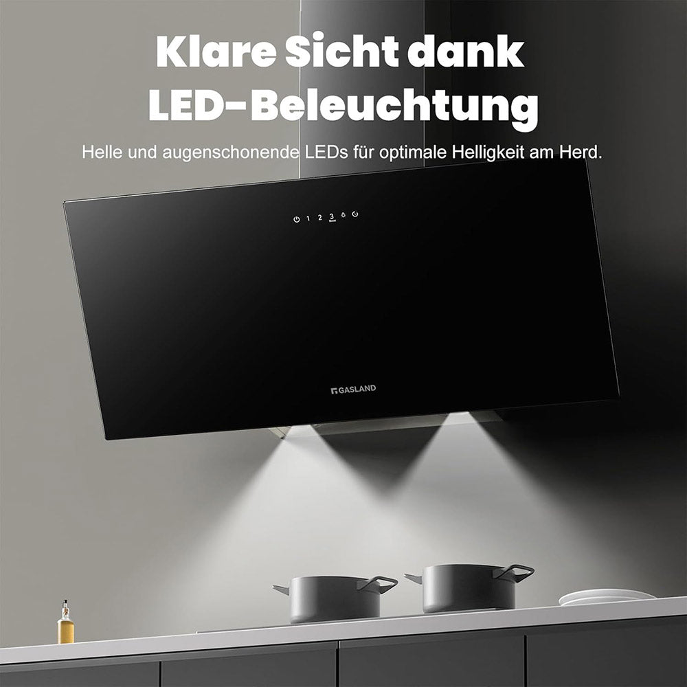 GASLAND 90 cm Wand-Dunstabzugshaube Schwarze