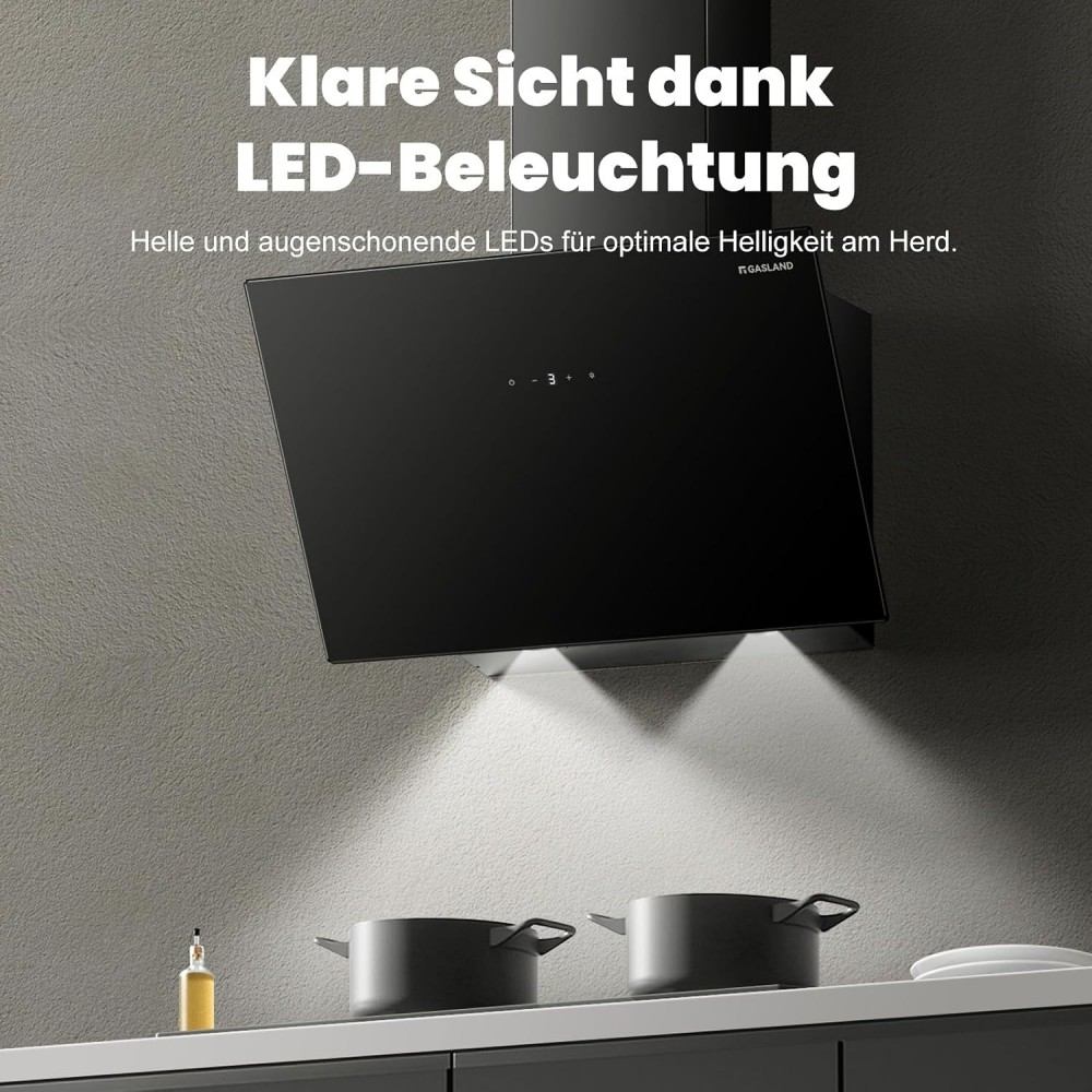 60 cm Kopffrei Dunstabzugshaube - 540 m³/h mit Boost-Funktion