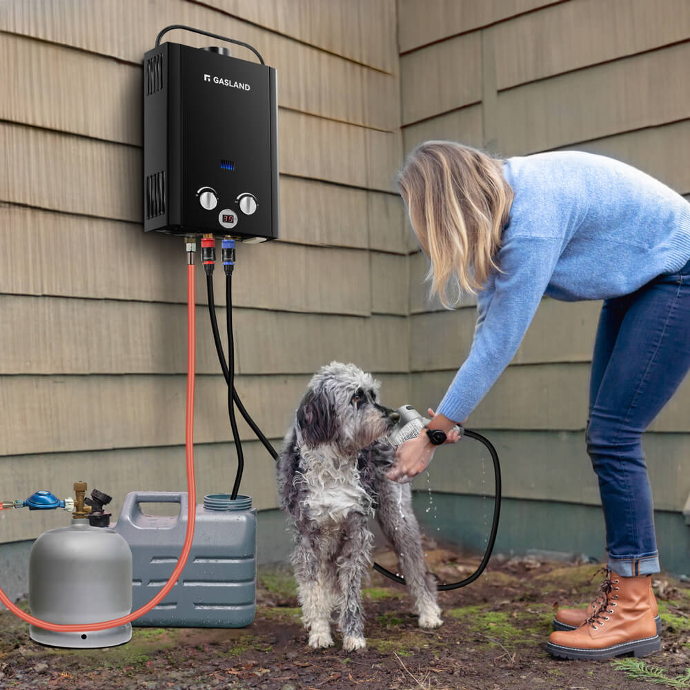 Propangas Gas Durchlauferhitzer - 6L 50mbar LPG Gasdurchlauferhitzer Instant Gasdusche für Camping