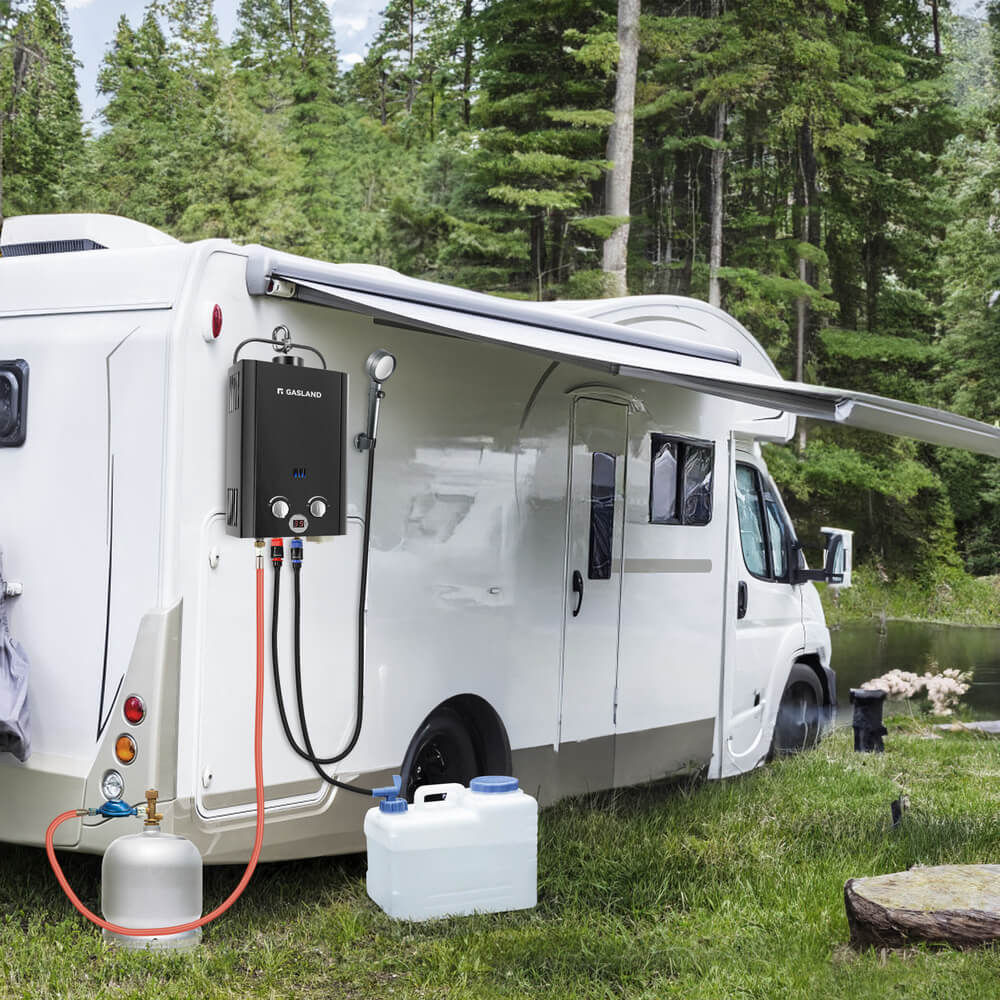Propangas Gas Durchlauferhitzer - 6L 50mbar LPG Gasdurchlauferhitzer Instant Gasdusche für Camping