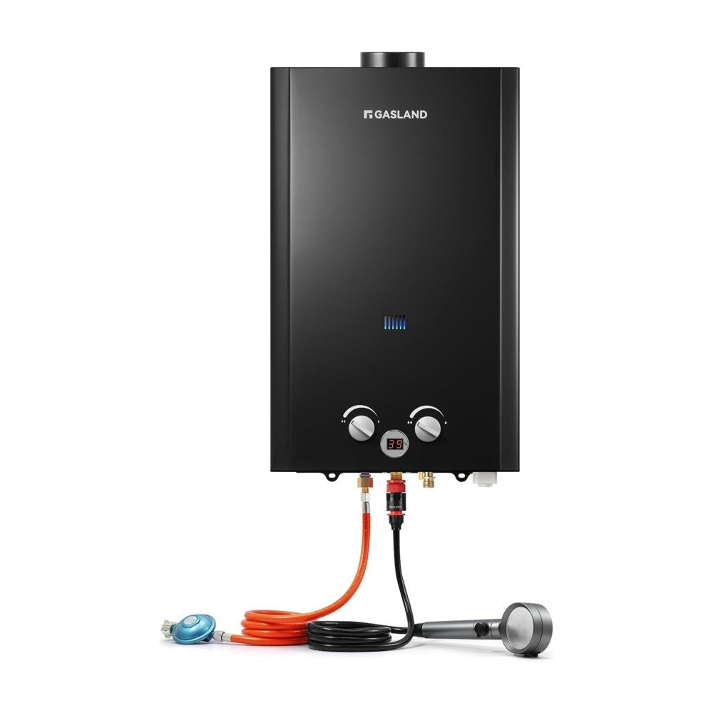 GASLAND Gas Durchlauferhitzer 50 mbar Tankless 16L Gasdurchlauferhitzer  Instant Gasdusche für Camping