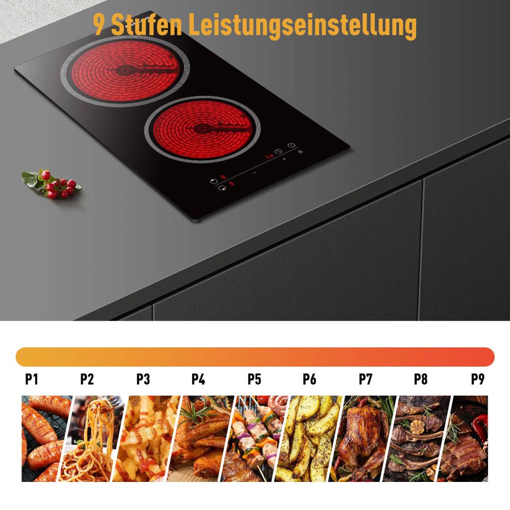 GASLAND Einbaukochfeld 2 Platten Glaskeramik Kochfeld für den Großhandel