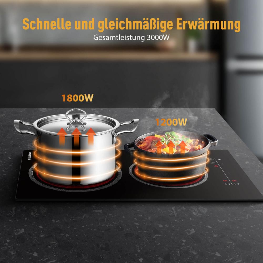GASLAND Einbaukochfeld 2 Platten Glaskeramik Kochfeld für den Großhandel