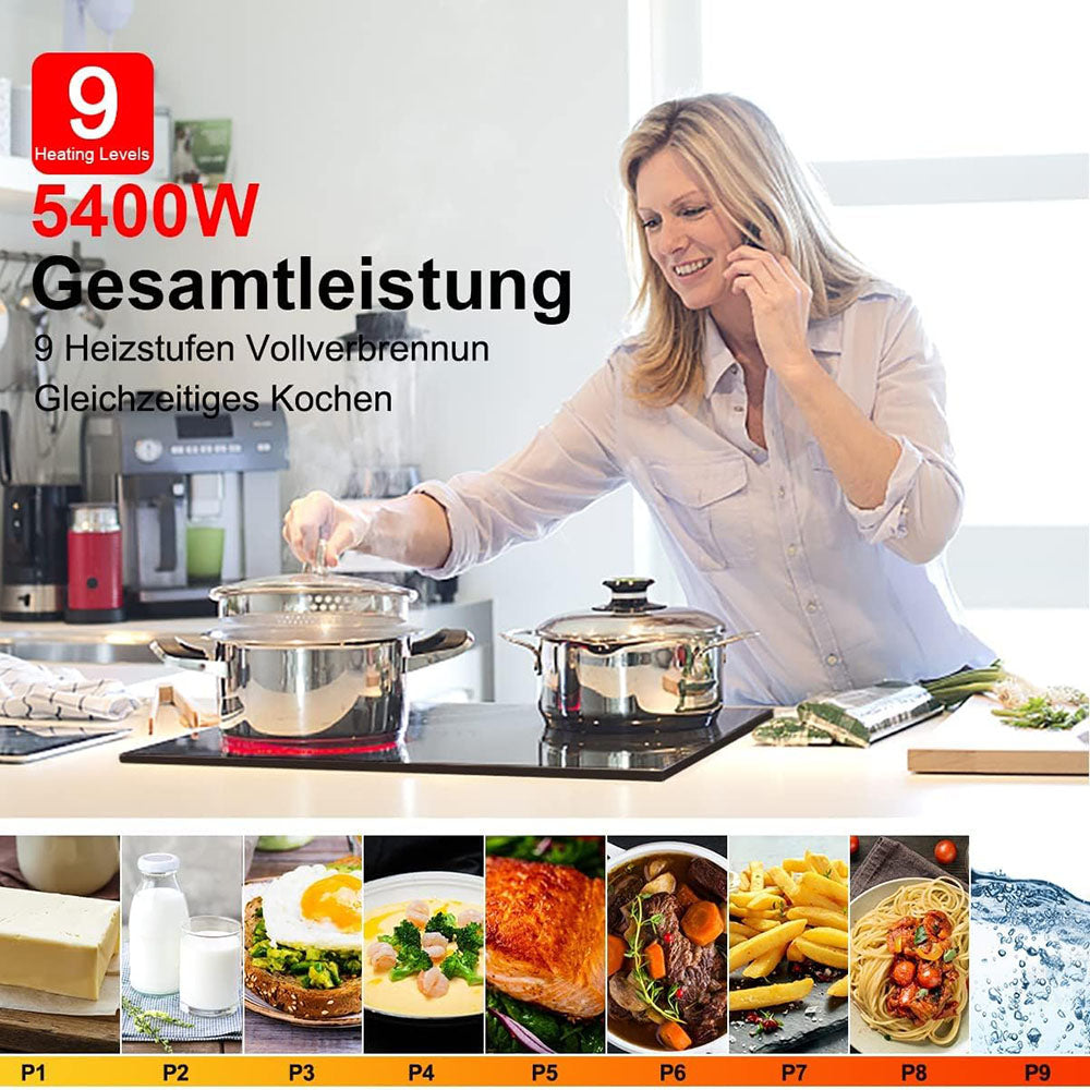 60cm Glaskeramikkochfeld - 3 Kochzonen