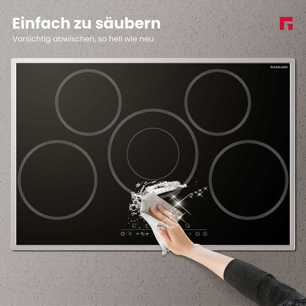 77cm Glaskeramikkochfeld - 5 Kochzonen