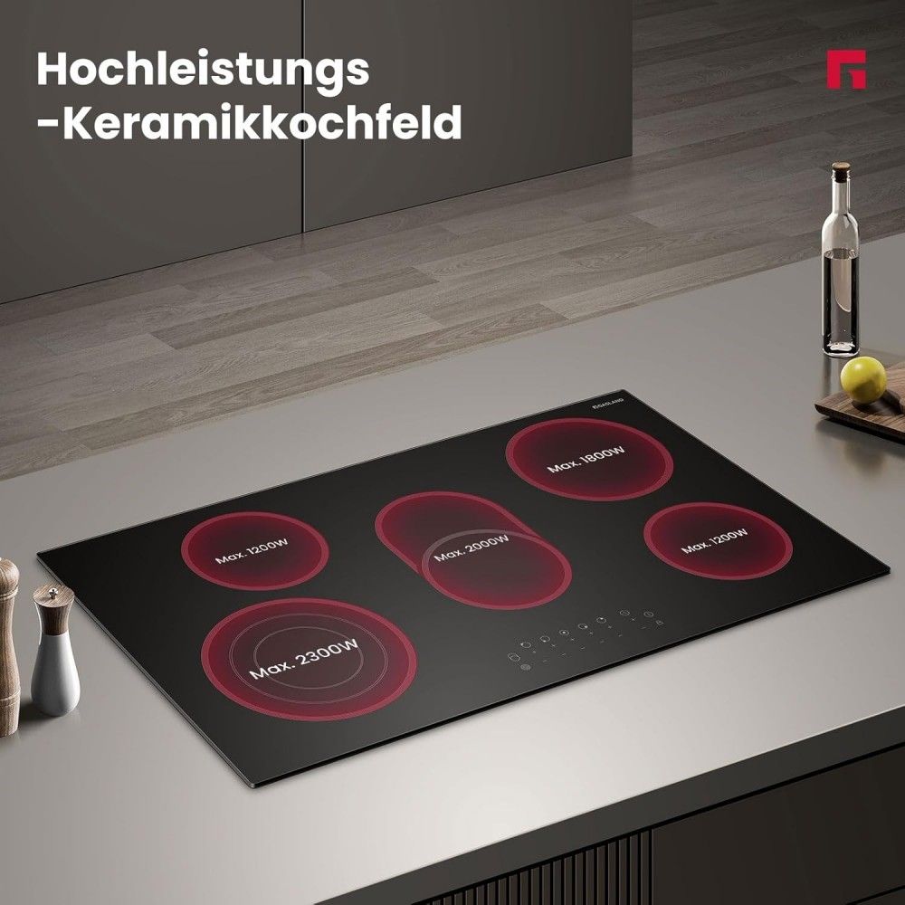 90cm Glaskeramikkochfeld