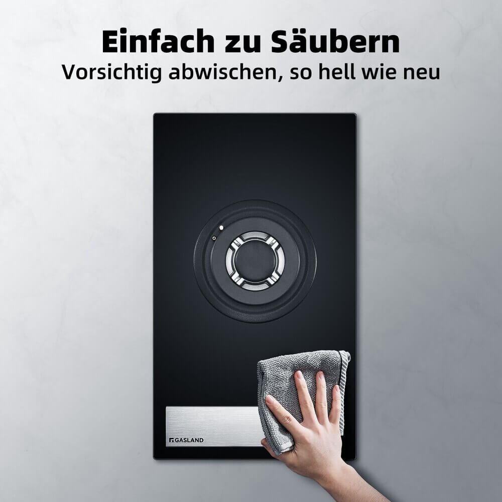 30cm Einbau Glas Gaskochfeld