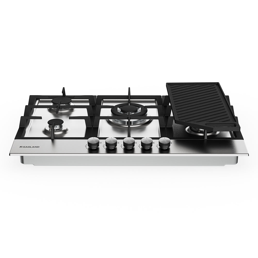 68cm inbouw gaskookplaat - RVS 5 vlammen