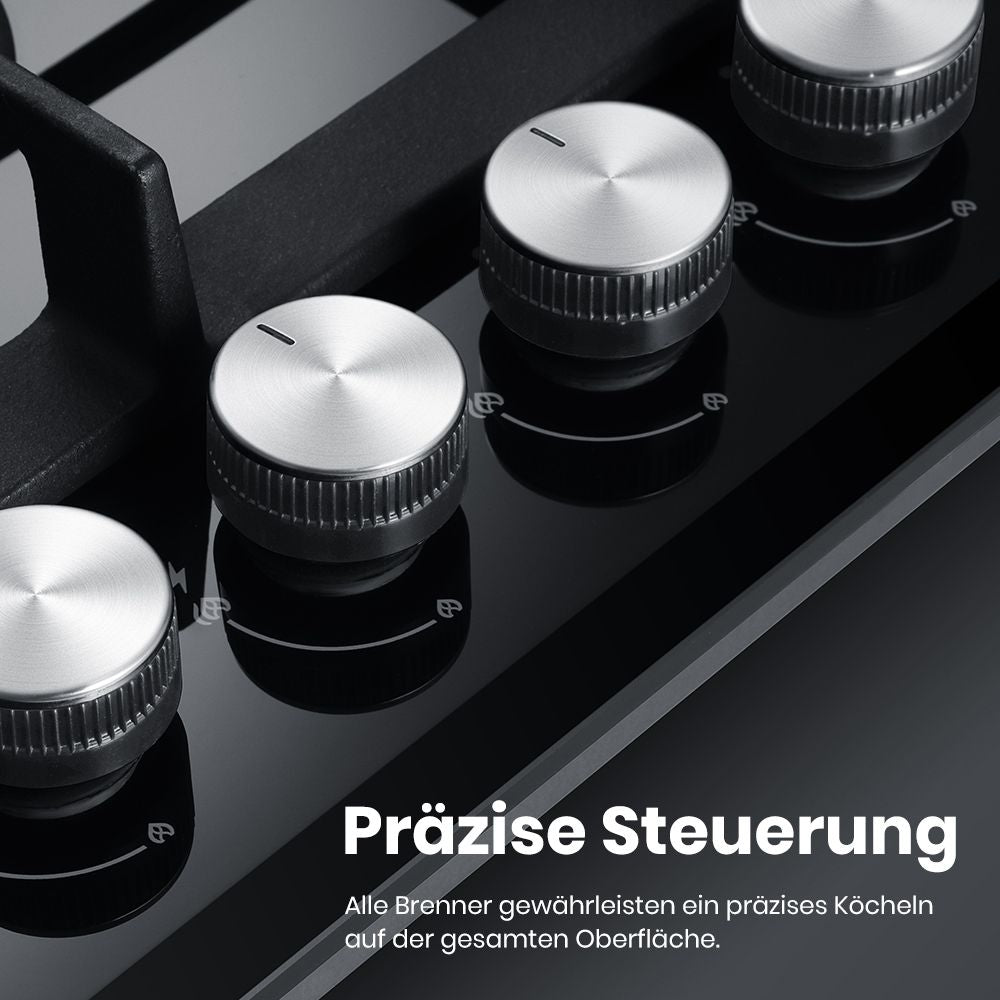 Glazen gaskookplaat van 76 cm