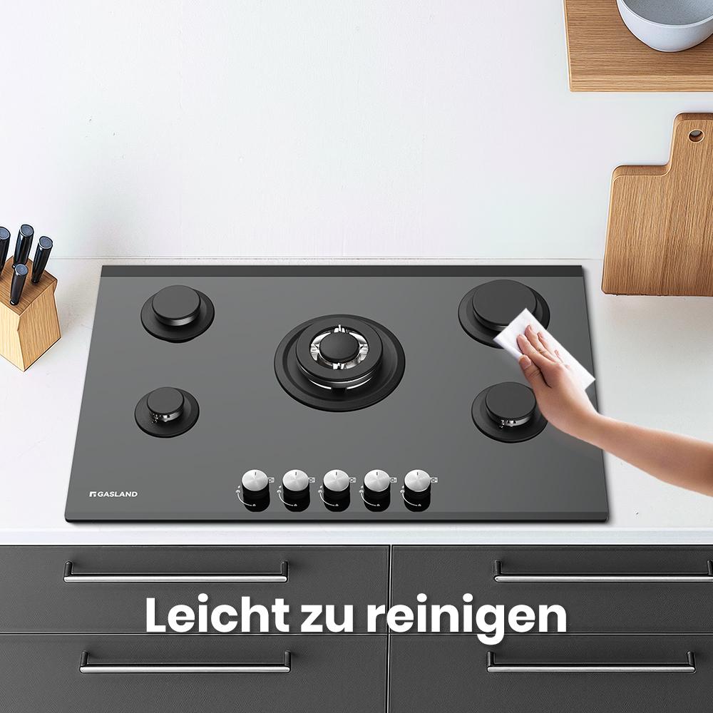 Glazen gaskookplaat van 76 cm