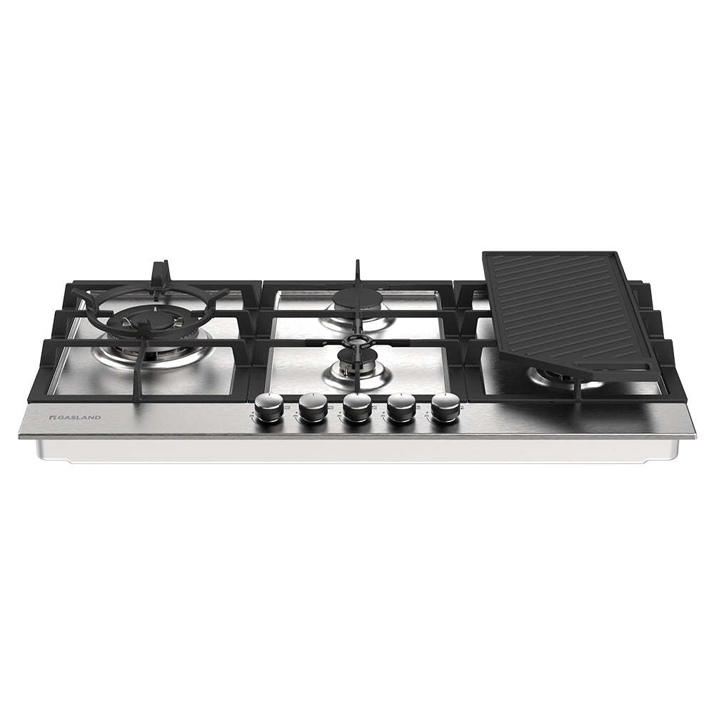 87cm Einbau Gaskochfeld - Edelstahl 5 Flammig