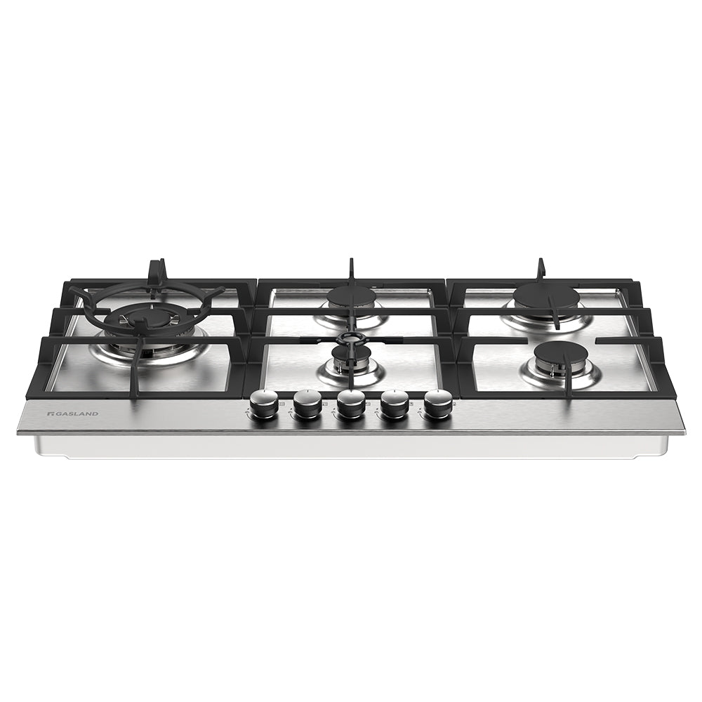 87cm Einbau Gaskochfeld - Edelstahl 5 Flammig