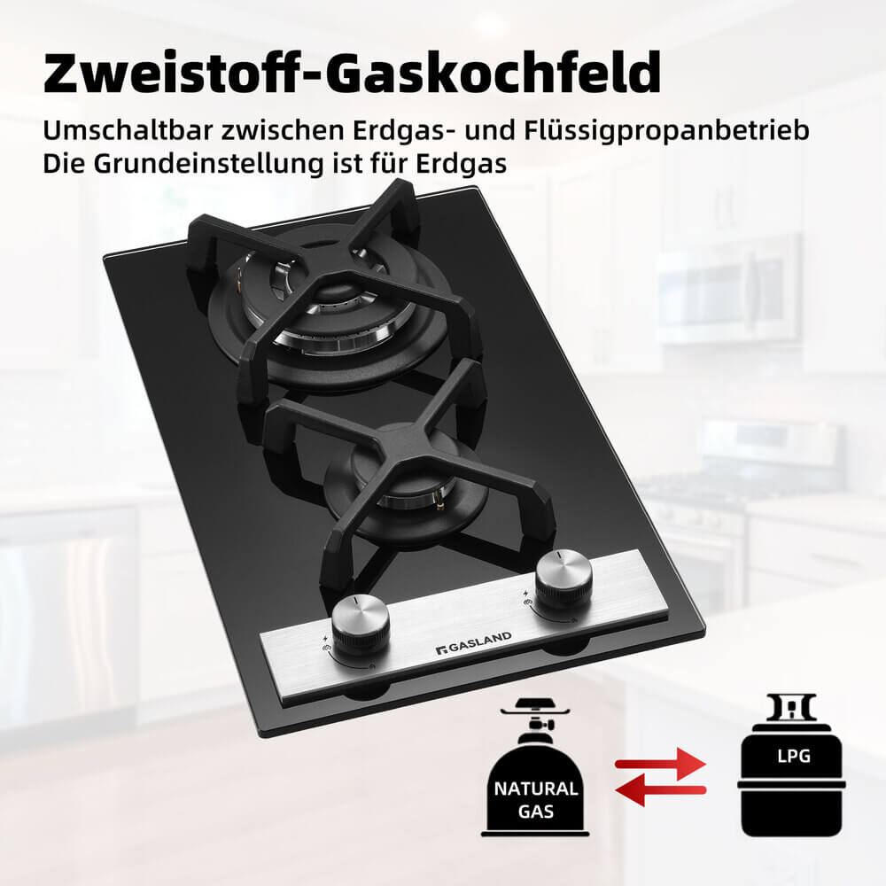 30cm Glas Gaskochfeld