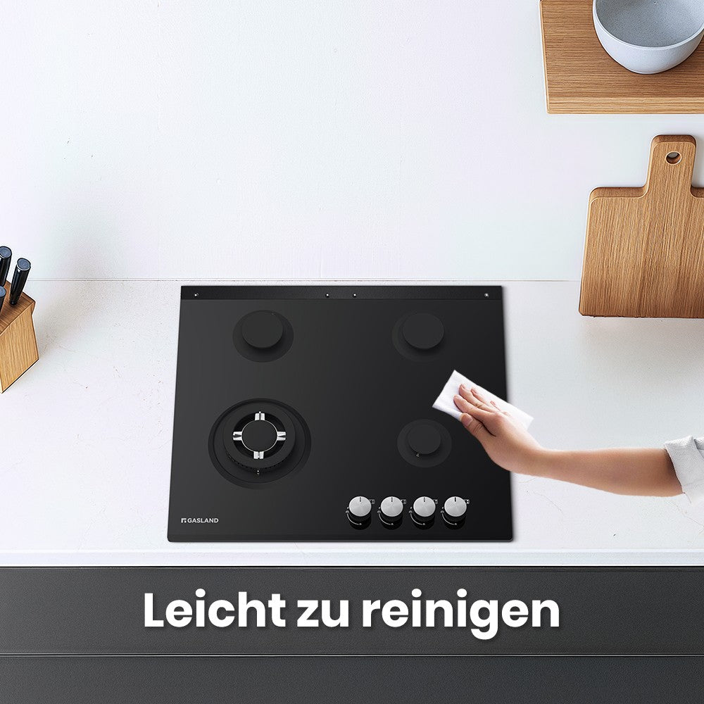 Glazen gaskookplaat van 60 cm