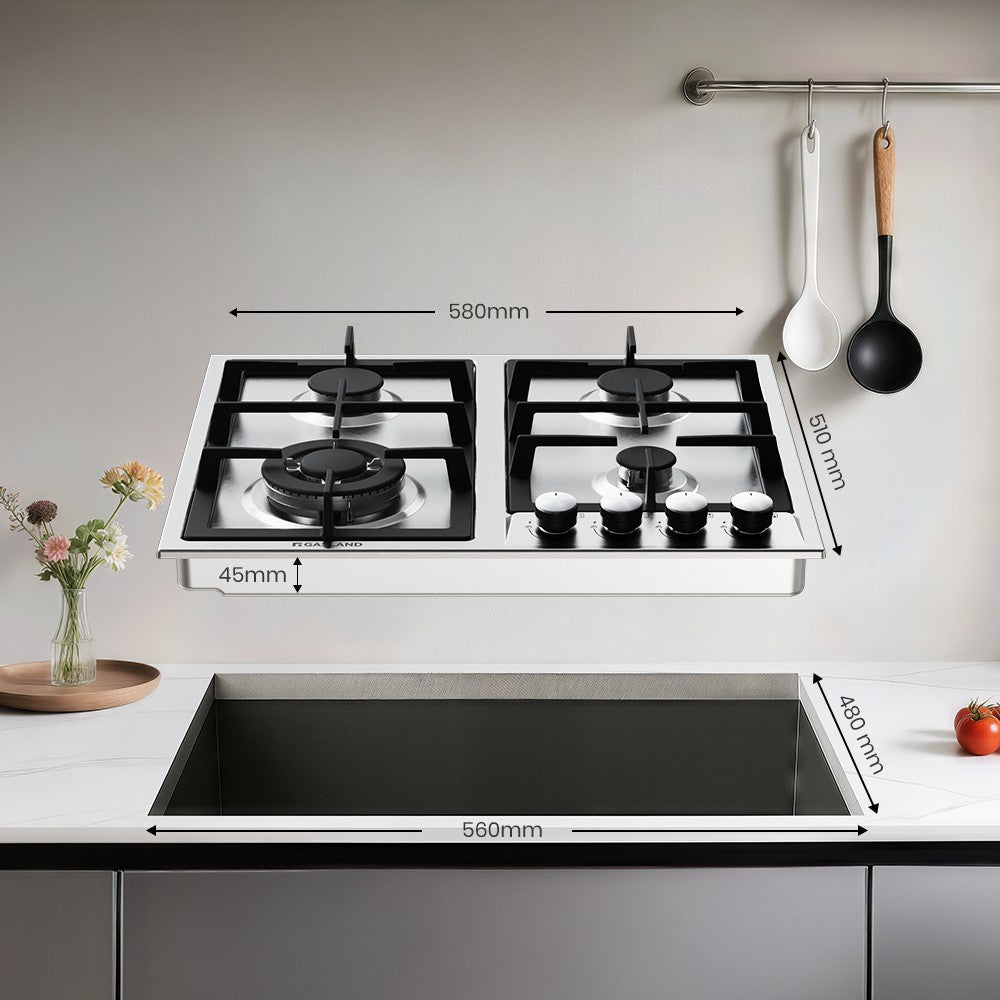 GASLAND built-in gas hob stainless steel 4 burners for wholesale