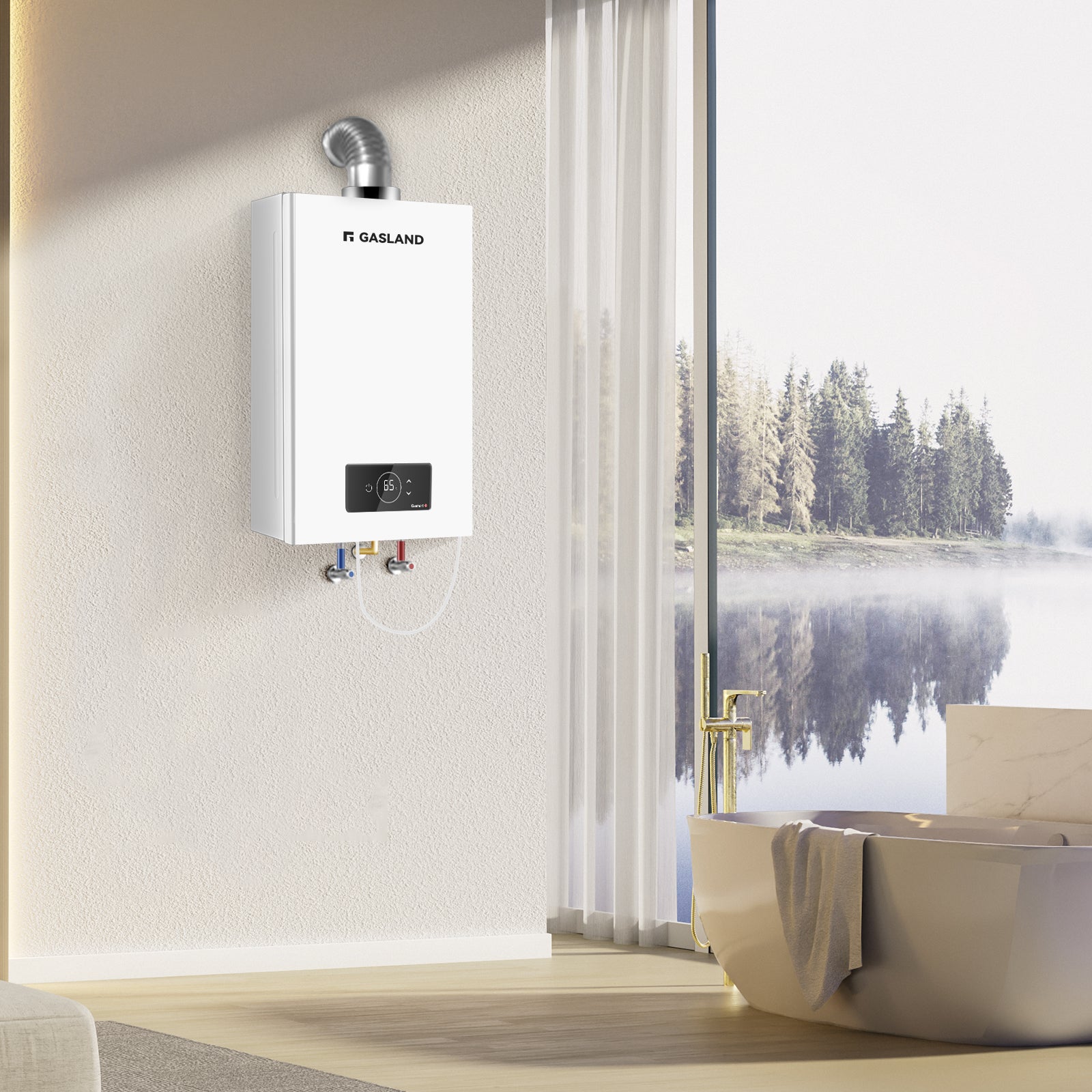 GASLAND 12L Natural Gas Instant Water Heater for Households