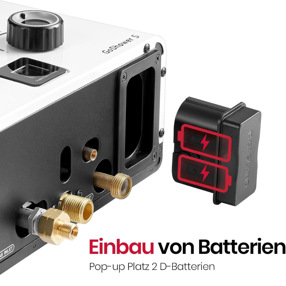 Premium 5L Propangas-Durchlauferhitzer mit Pumpe – 50 mbar