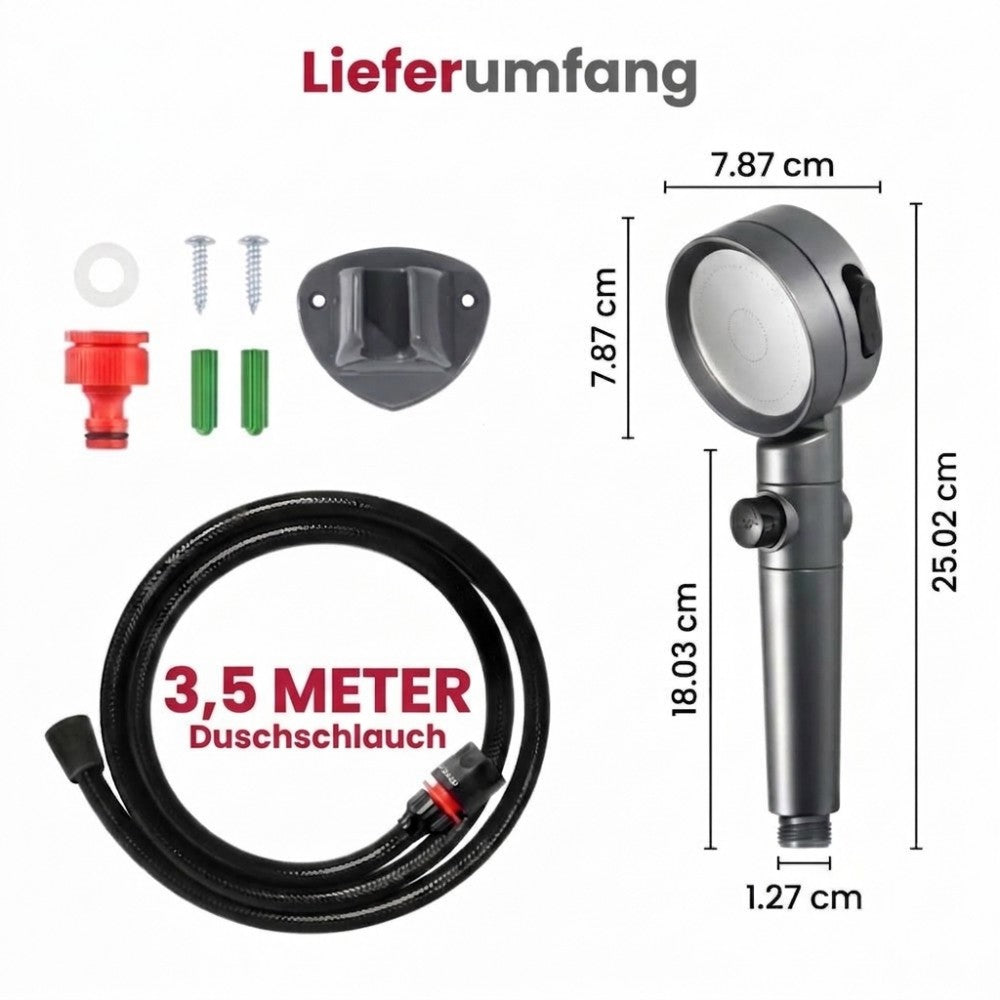 GASLAND Hochdruck-Duschkopf-Set mit 3,5m Schlauch