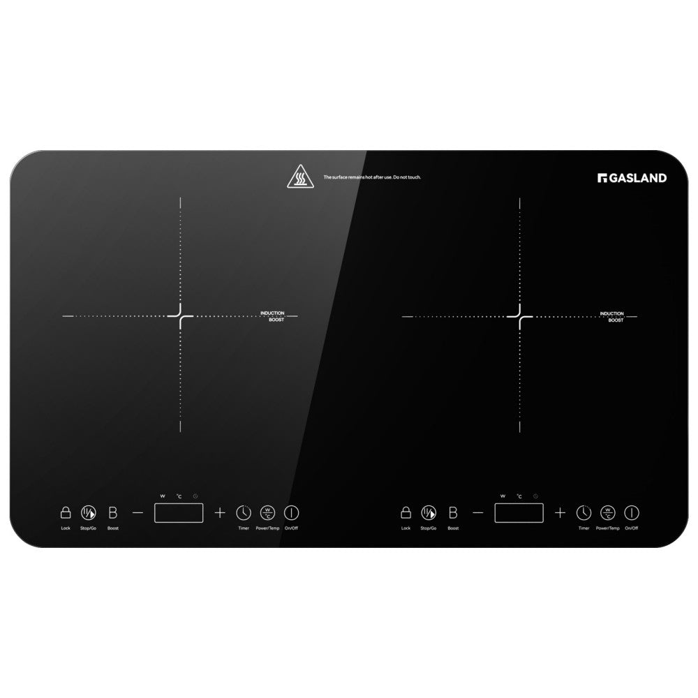 GASLAND Tragbarer Induktionsherd mit 2 Kochzonen 3500 W 58 cm ultraflaches Doppel-Induktionskochfeld