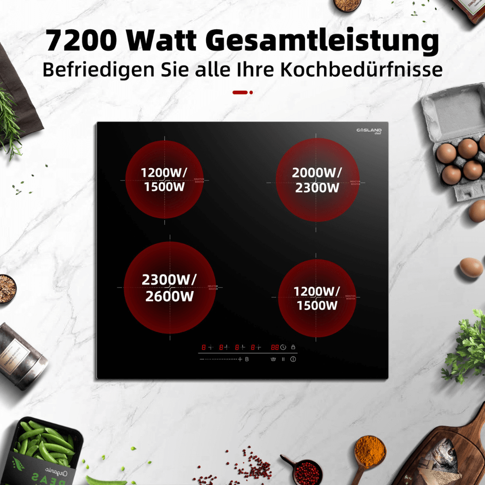Touch-inductiekookplaat van 60 cm