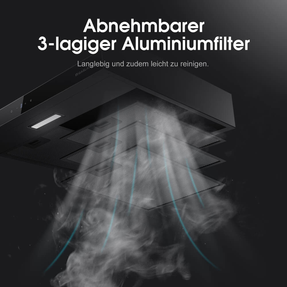 Dunstabzugshaube 60cm 202 m³/h Umluft für den Großhandel