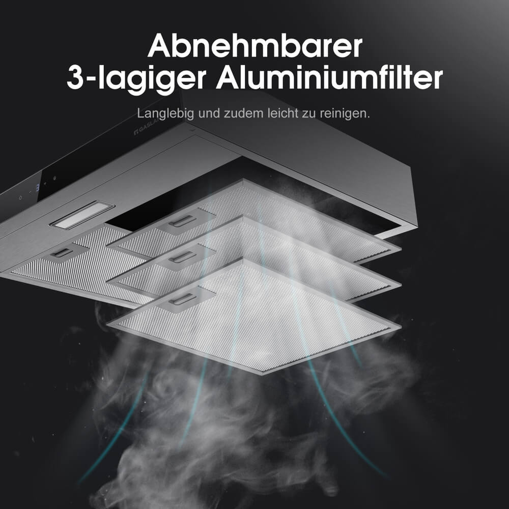 Dunstabzugshaube 60cm Umluft Silberne