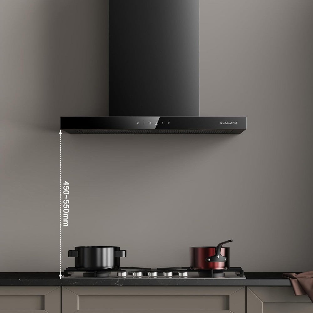 GASLAND Wandhaube 60 cm Flache T-Form Dunstabzugshaube Silber