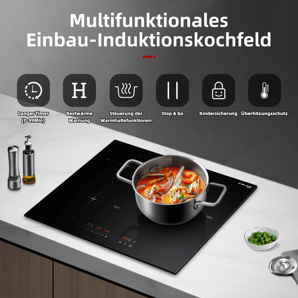 60 cm 3Zonen Induktionskochfeld