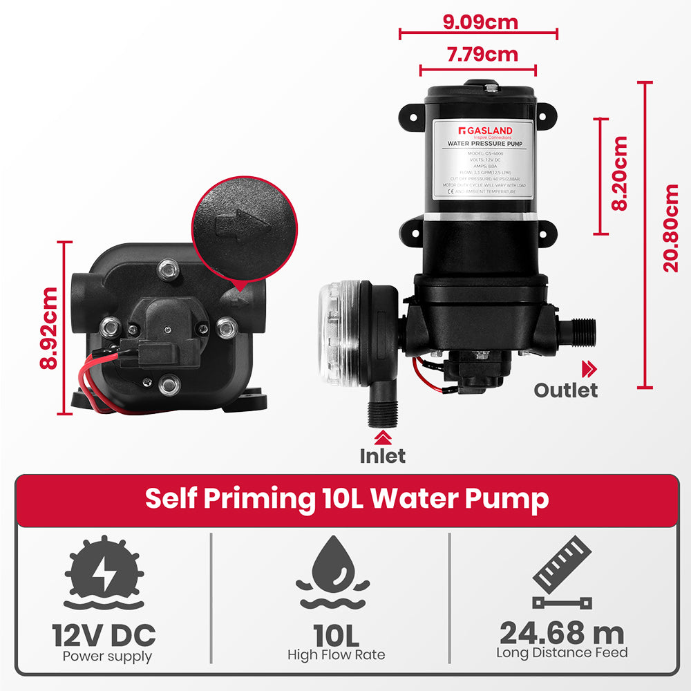 Propangas Gas Durchlauferhitzer - 10L 50mbar Gas Durchlauferhitzer Propan Campingdusche mit Überhitzungsschutz