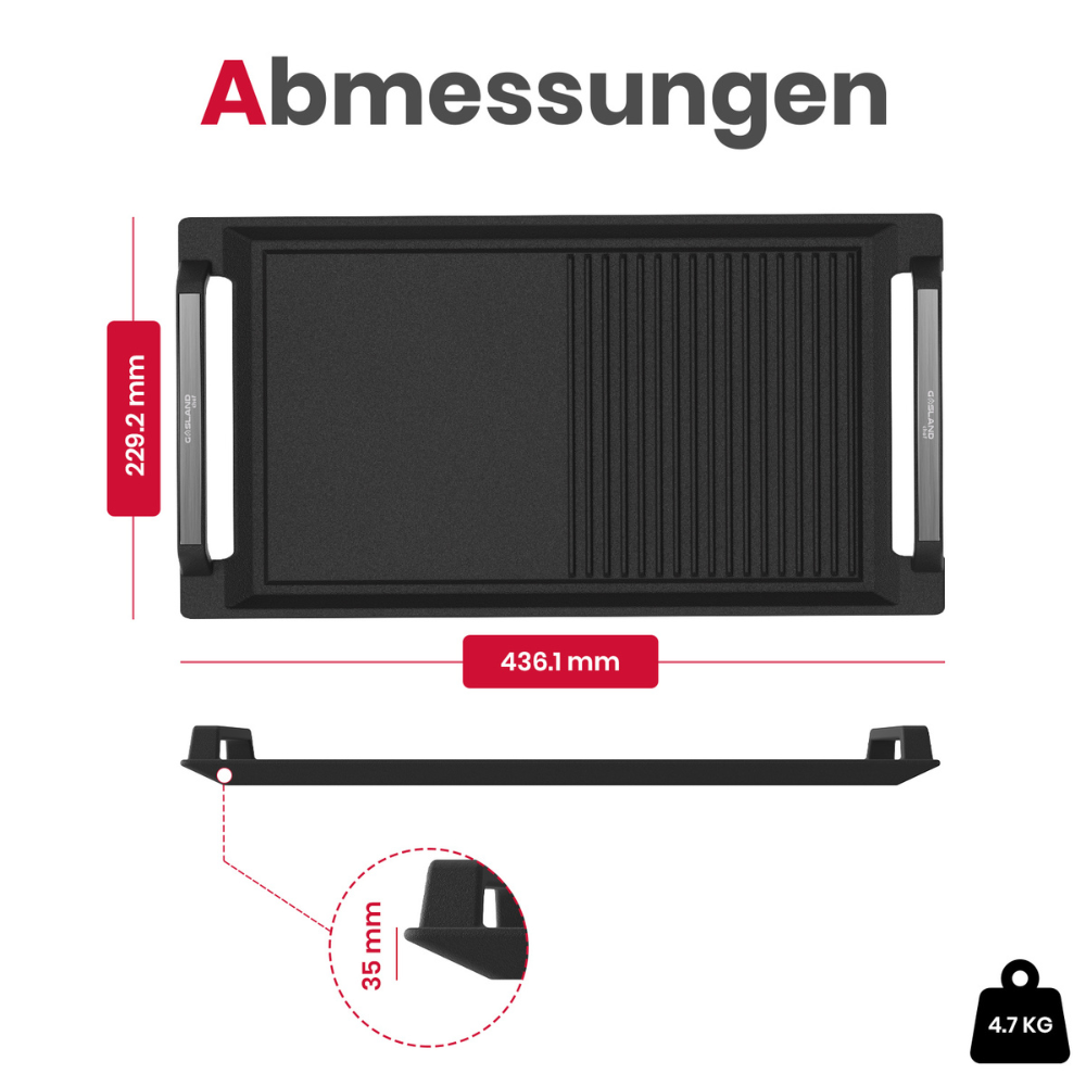 grill plate with side handles 