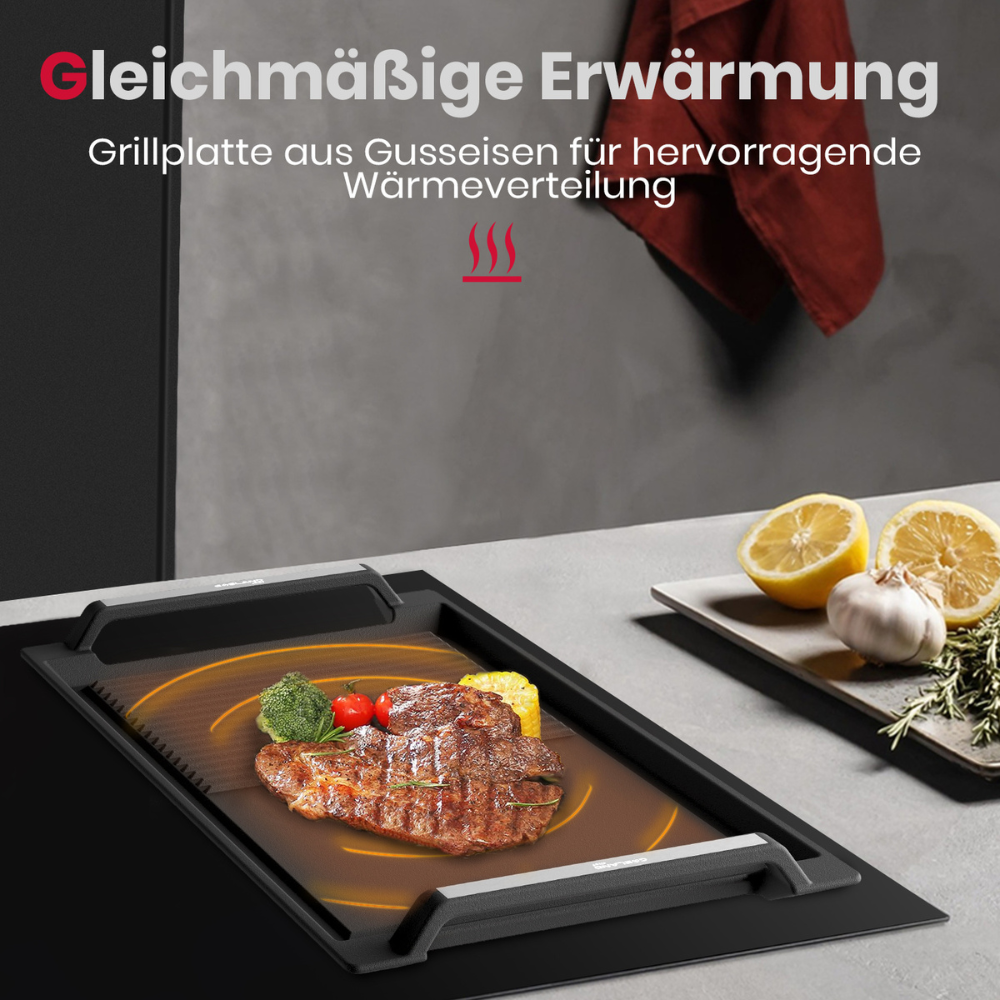 Grillplatte mit Seitengriffen