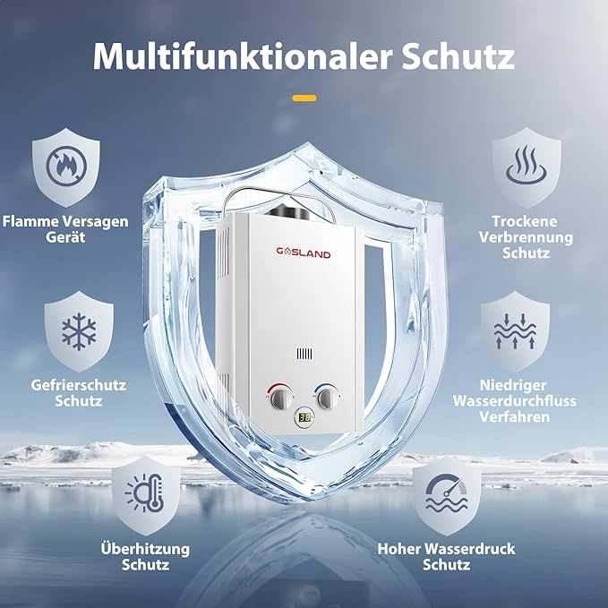 Tankless Gas Durchlauferhitzer - Propangas 6L 50mbar  [Energieklasse A+]