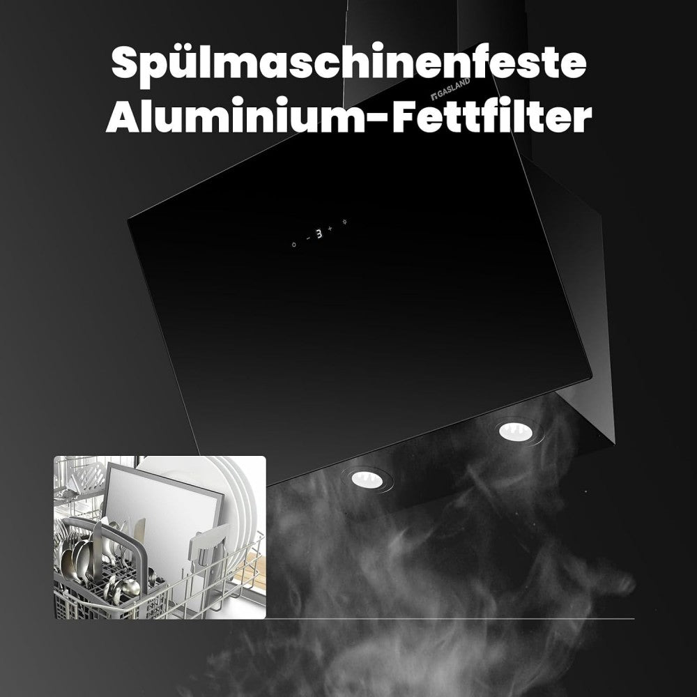60 cm Kopffrei Dunstabzugshaube - 540 m³/h mit Boost-Funktion