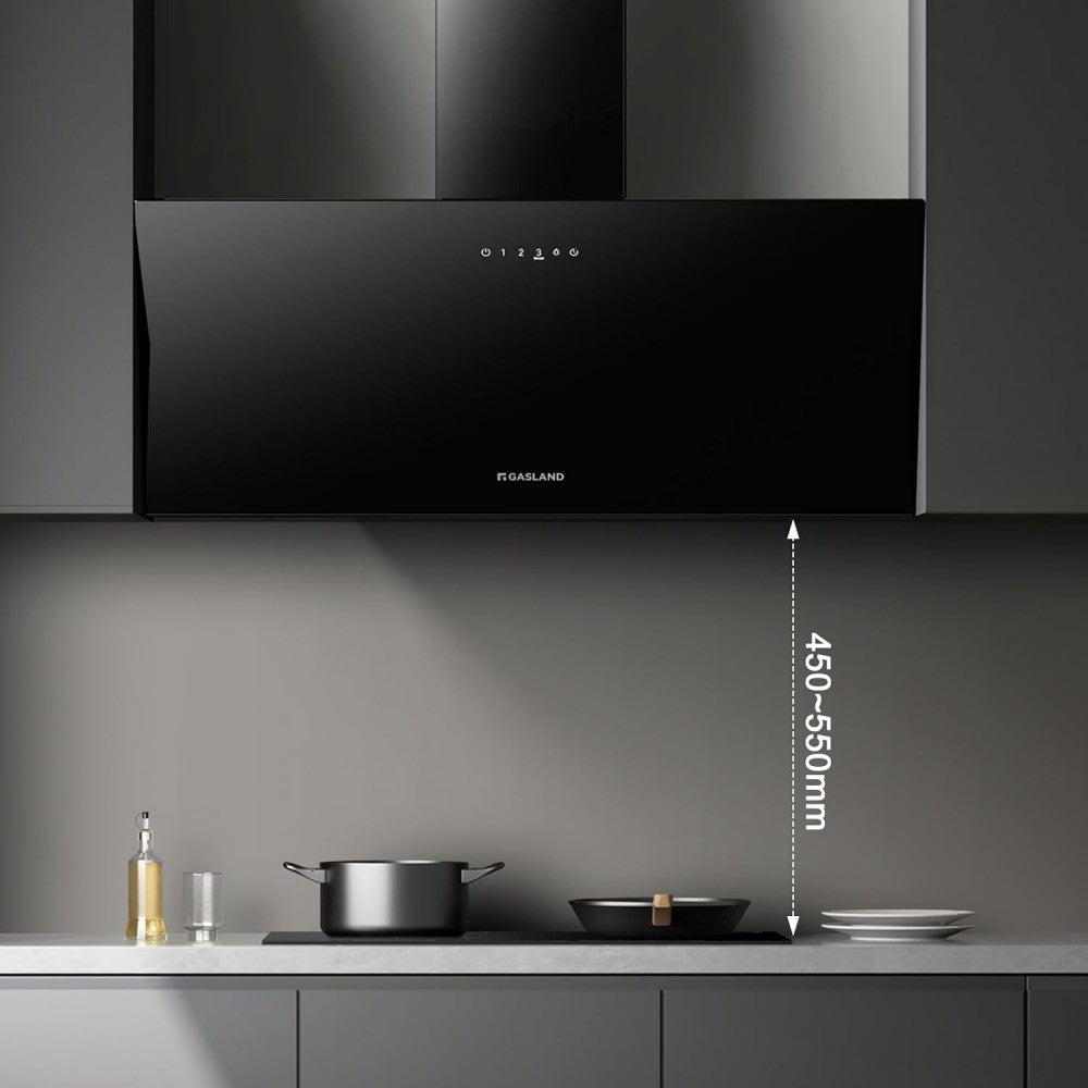 Wall-mounted extractor hood 60 cm Black 