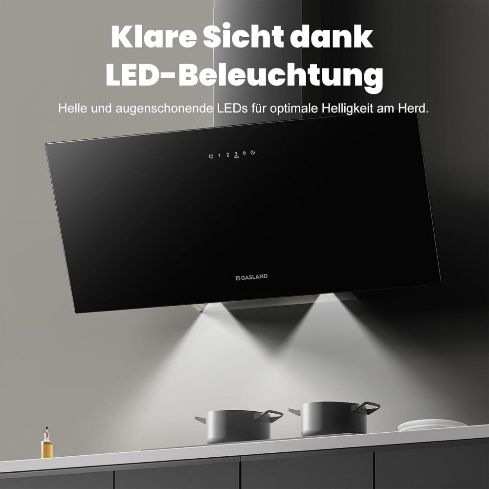 Wall-mounted extractor hood 60 cm Black 