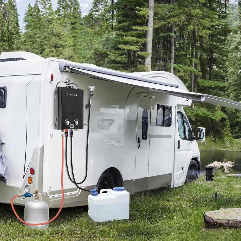 GASLAND Propan Gas Durchlauferhitzer mit Wasserpumpe - 6L 50 mbar