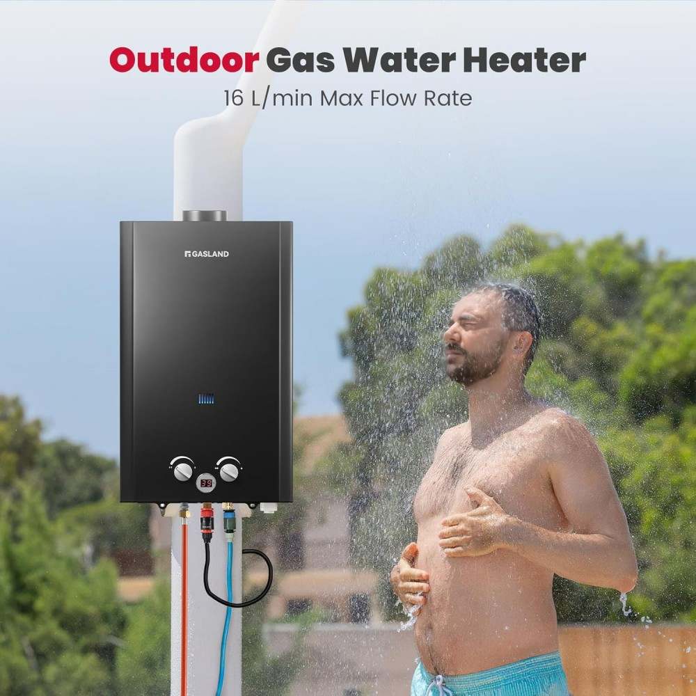 GASLAND propane gas instantaneous water heater - 6L 50mbar