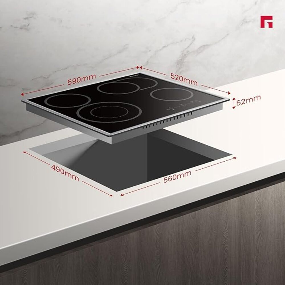 60cm self-contained glass ceramic hob 