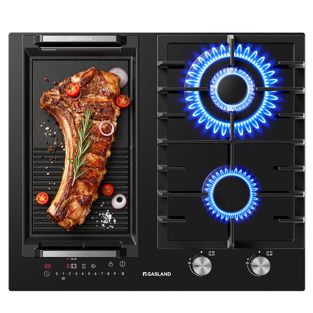60 cm Gas-Induktions-Kochfeld mit BBQ-Funktion