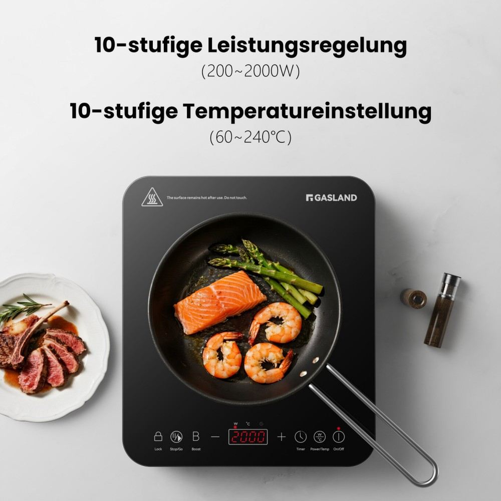 2000W Portable Ultra-Thin Single Zone Induction Cooker 