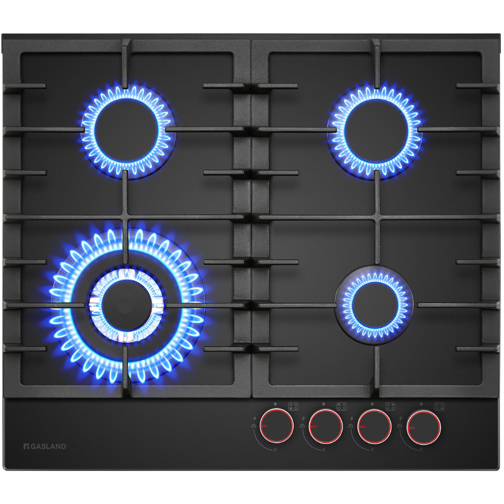 60cm glass gas hob