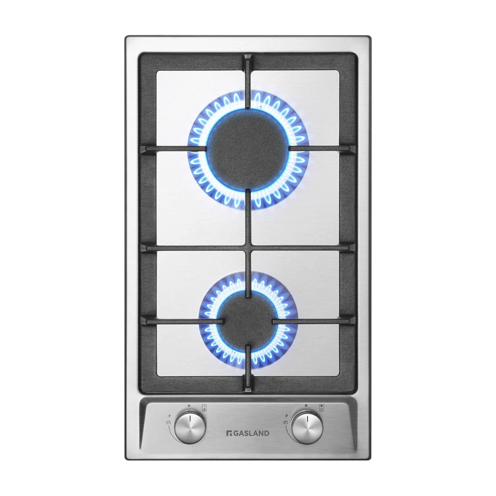 30cm built-in gas hob - stainless steel 2 burners